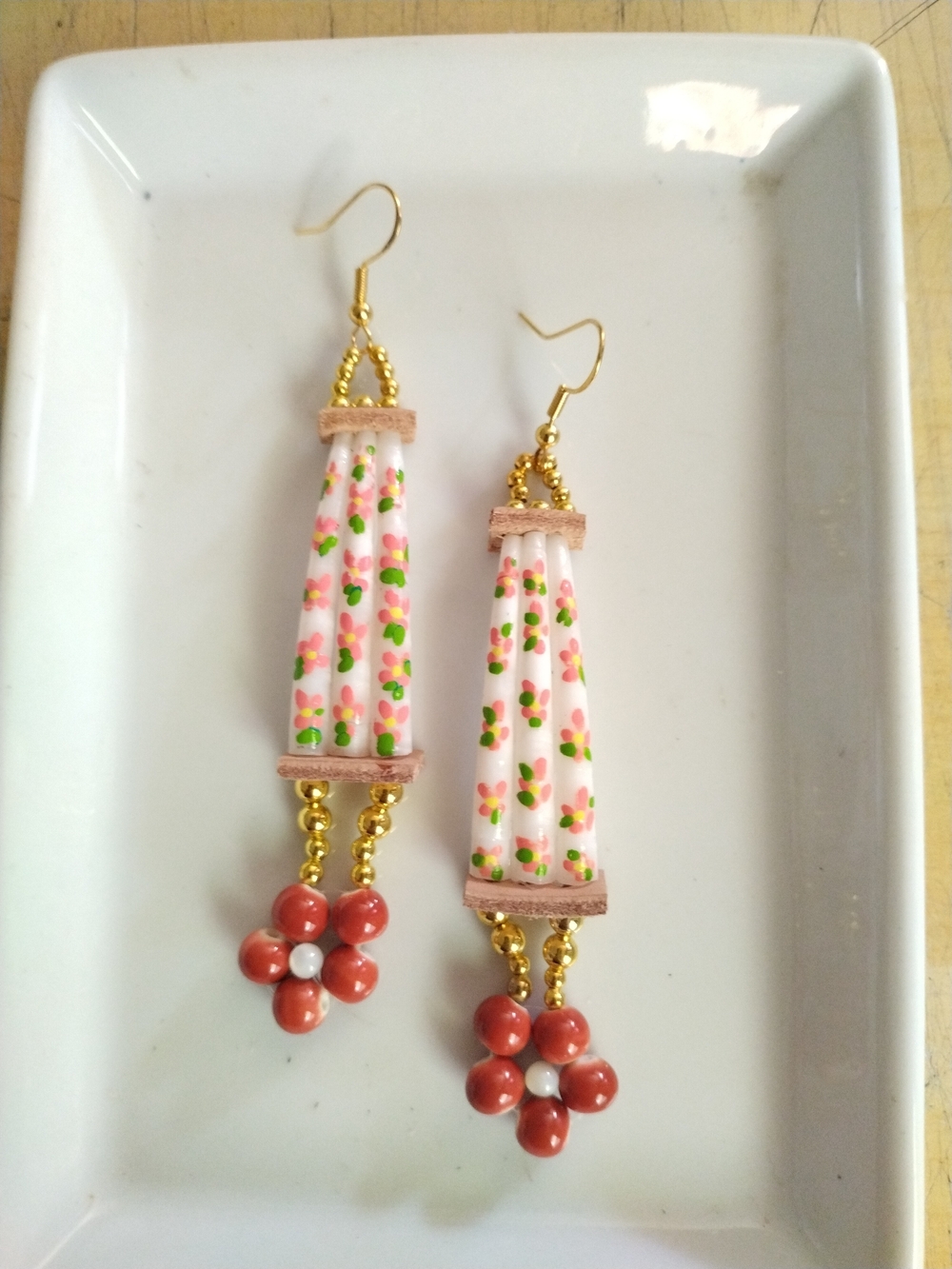 Native American Dentalium Shell Earrings Native Made